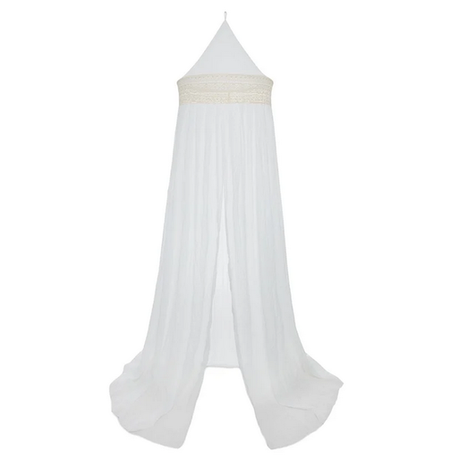 Ciel de lit Boho blanc (245 cm)