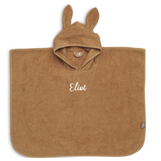 Poncho de bain lapin camel