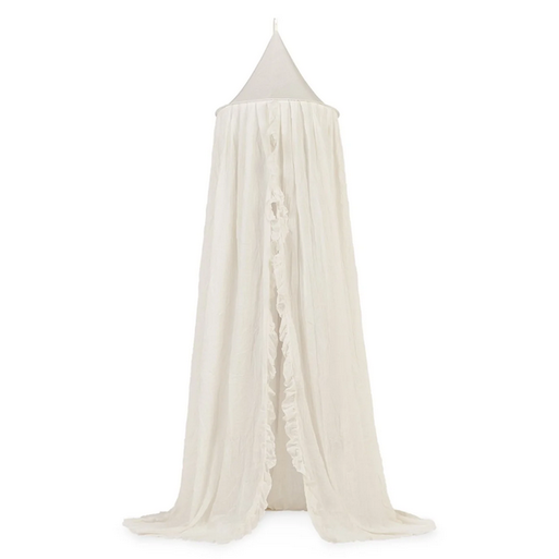 Ciel de lit ruffle blanc 245 cm