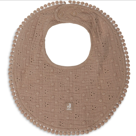 Bavoir broderie biscuit