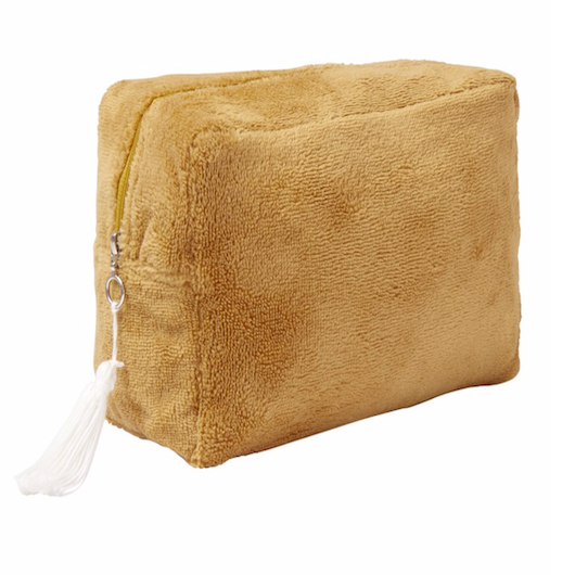 Trousse éponge caramel